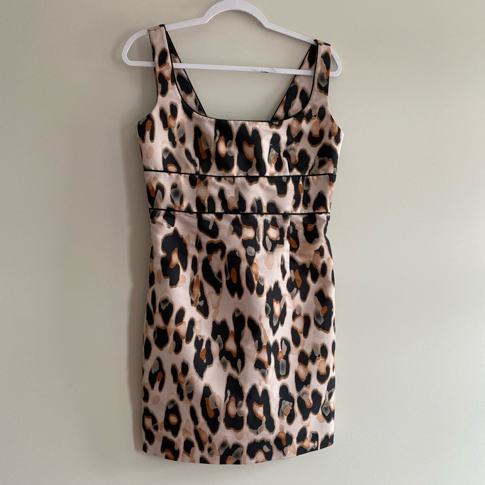 RED VALENTINO Leopard Print Bow Dress
